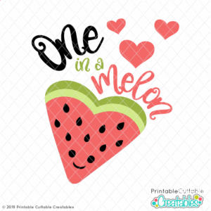 One in a Melon Free SVG Cut File for Cricut and Silhouette cutting machines