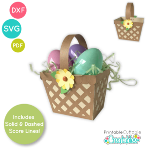 Easter Basket Treat Holder SVG Cut File
