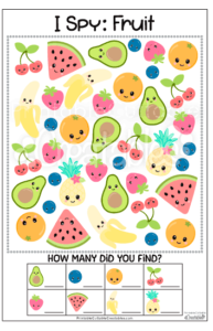Free Printable Fruit I Spy Game
