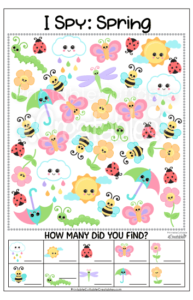 Free Printable Spring I Spy Game