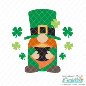 St. Patrick's Day Gnome SVG File & Clipart