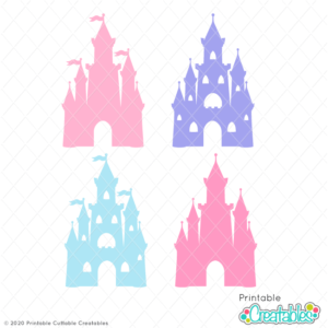 Princess Castle Silhouette SVG Cut Files