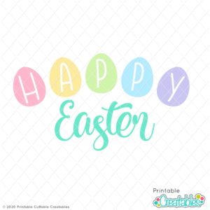 Happy Easter Title FREE SVG File