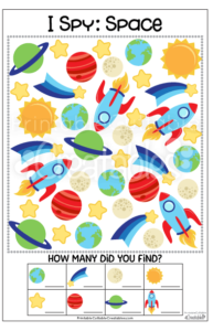 Free Printable I Spy Game Space