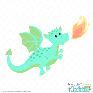 Cute Fairy Tale Dragon SVG File