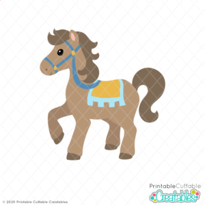 Cute Royal Horse SVG File