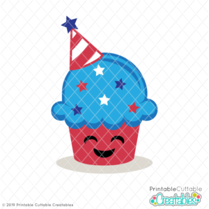 Patriotic Cupcake SVG File