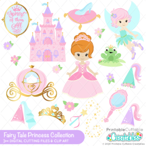 Fairy Tale Princess SVG File Clipart Set