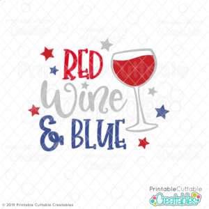 Red Wine Blue Free SVG File