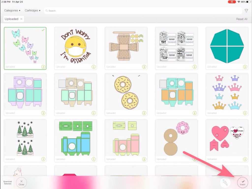 SVG Design in Cricut App Uploaded Images