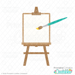Artist Painting Easel SVG Cut File