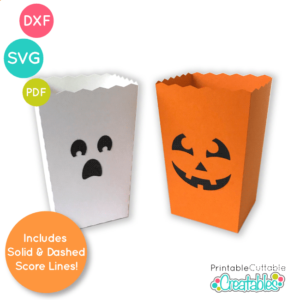 Halloween Popcorn Treat Box Free SVG Files