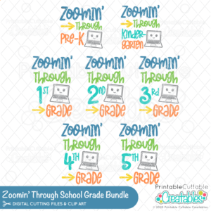 Zoomin' Through School Grade SVG Bundle