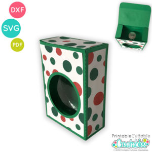 Flat Disc Ornament Box SVG File 2.625 inch
