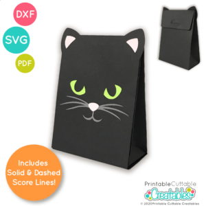 Black Cat Treat Bag SVG File