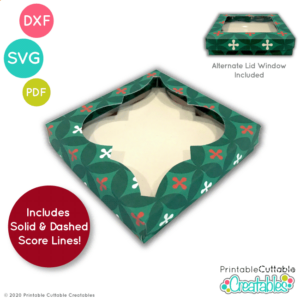 Medium Arabesque Tile Ornament Box SVG File