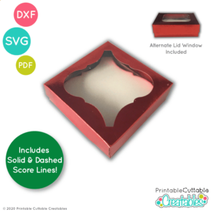 Small Arabesque Tile Ornament Box SVG File