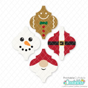 Christmas Arabesque Tile Ornament Free SVG Bundle