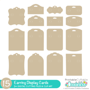 Earring Display Cards SVG File