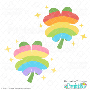 Rainbow Clover SVG Files