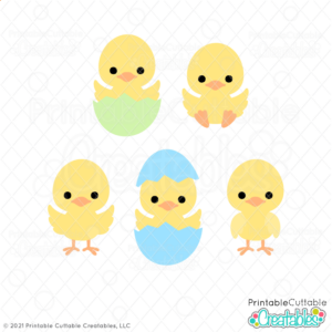 Easter Chicks SVG Cut File