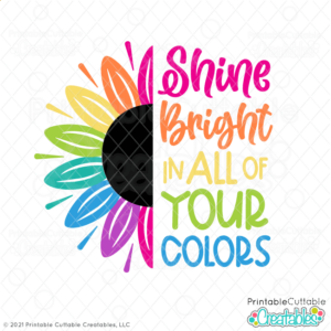 Shine Bright Sunflower SVG File