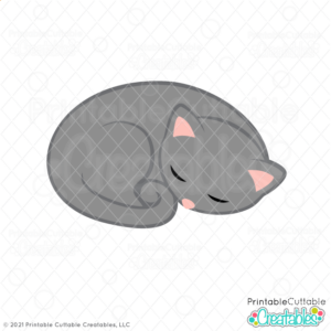 Napping Cat SVG File