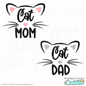 Cat Mom - Dad SVG Files