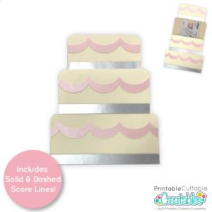 Wedding Cake Gift Card Holder SVG File