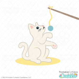 Playing Cat SVG File for Cricut & Silhouette