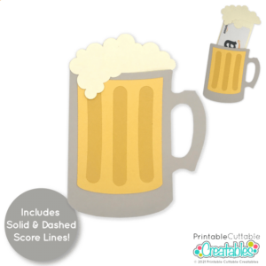 Beer Mug Gift Card Holder SVG File