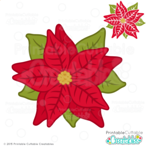 Poinsettia Flower SVG File