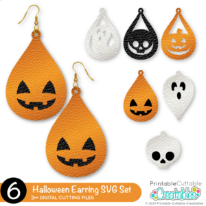 Halloween Earrings Free SVG Files
