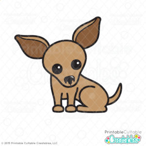 Cute Chihuahua SVG Cutting File Clipart