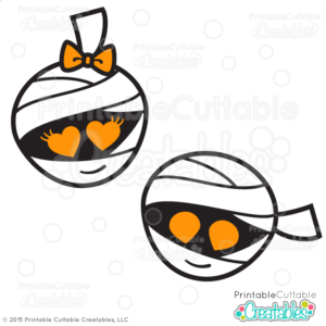 Cute Mummies Halloween SVG Cut Files & Clipart