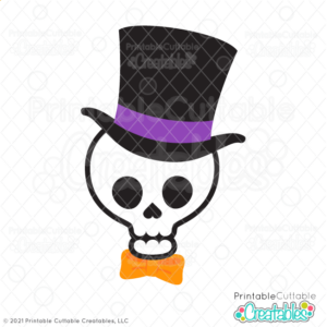 Skull Top Hat SVG File