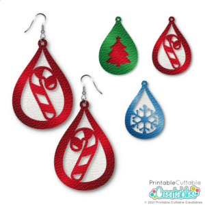 Christmas Earrings Free SVG Files
