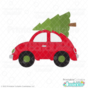Christmas Tree Car SVG File