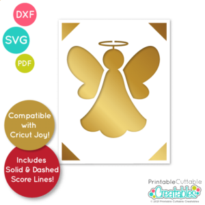 Scallop Angel Insert Card SVG File