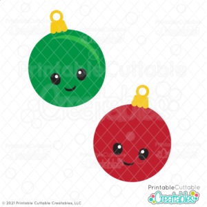 Cute Christmas Ornament Free SVG File