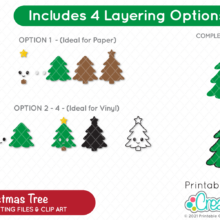 Cute Christmas Tree SVG File File for Cricut & Silhouette