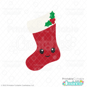 Cute Christmas Stocking SVG File