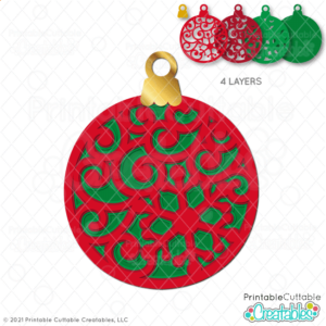 Layered Christmas Ornament Free SVG File