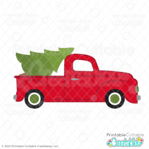 Vintage Christmas Truck SVG File