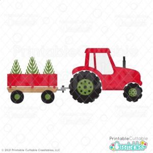 Christmas Tractor SVG File