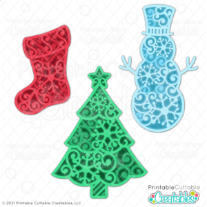 Layered Christmas Free SVG Cut File Set