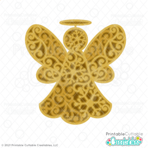 Layered Angel SVG File