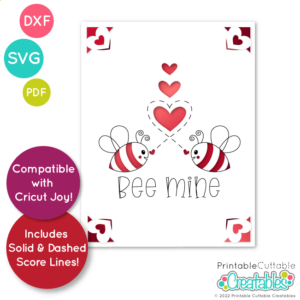 Bee Mine Insert Card SVg File