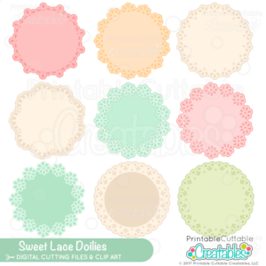 Sweet Lace Doilies SVG Cut Files Set