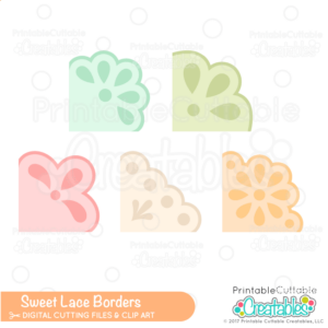 Sweet Lace Photo Corners SVG Cut File Set